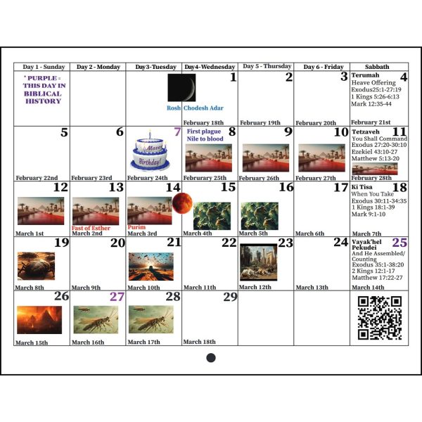 GENESIS English-Hebrew Phonetic Printed Book and Calendar - Jim Bakker Special - Image 11